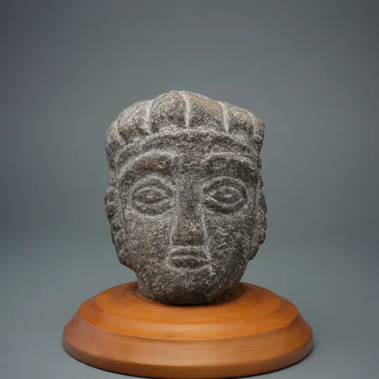 Middle East stone head fragment,